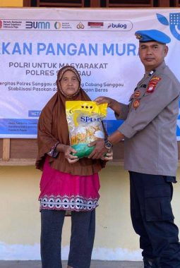 Polsek Beduai Hadirkan Pangan Murah untuk Warga, Stok Beras SPHP Ludes Terjual