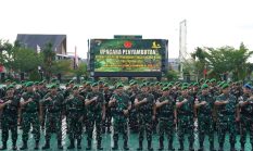 Apresiasi Pengabdian Prajurit, Pangdam XII/Tpr Pimpin Upacara Penyambutan Satgas Pasca Bencana Yonzipur 6/SD