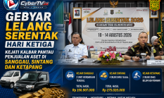 Gebyar Lelang Serentak Hari Ketiga, Kejati Kalbar Pantau Penjualan Aset di Sanggau, Sintang dan Ketapang