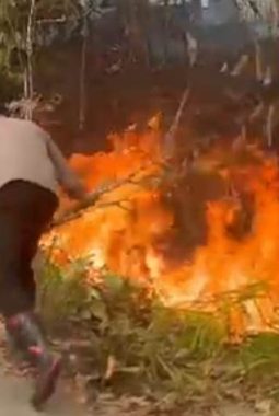 3 Titik Karhutla di Kapuas Ditangani Cepat, Polisi dan Warga Bersinergi Padamkan Api