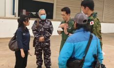 KODAERAL XII DUKUNG JDR ( JAPAN DISASTER RELIEF ) TEAM PELIPUTAN UDARA KARHUTLA KALBAR