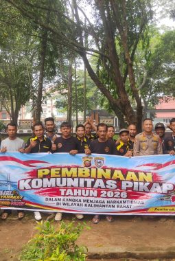 Perkuat Kemitraan dengan Masyarakat, Ditbinmas Polda Kalbar Ajak Komunitas Ojek Pikap Maxvary Jaga Kamtibmas.